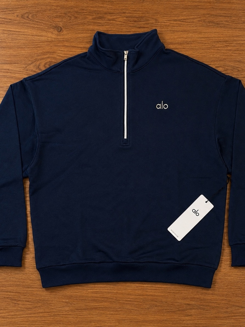 Alo Accolade 1/4 Zip Pullover Navy Blue Size Large
